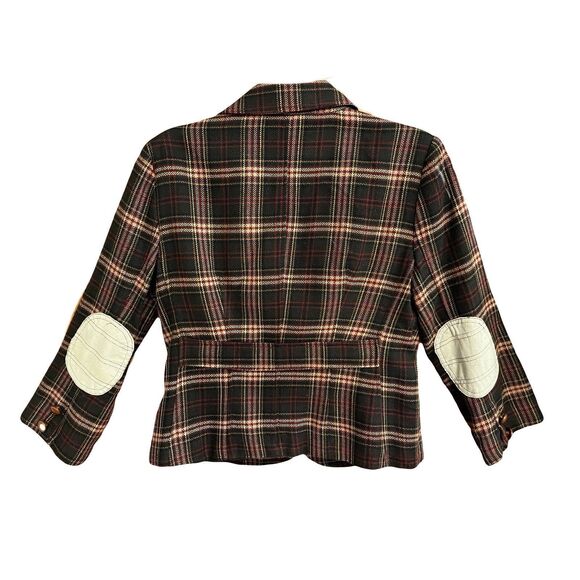 Vintage Y2K Rampage Plaid Blazer Jacket Bolero Crop Dark Academia Preppy L 90s - Picture 4 of 12